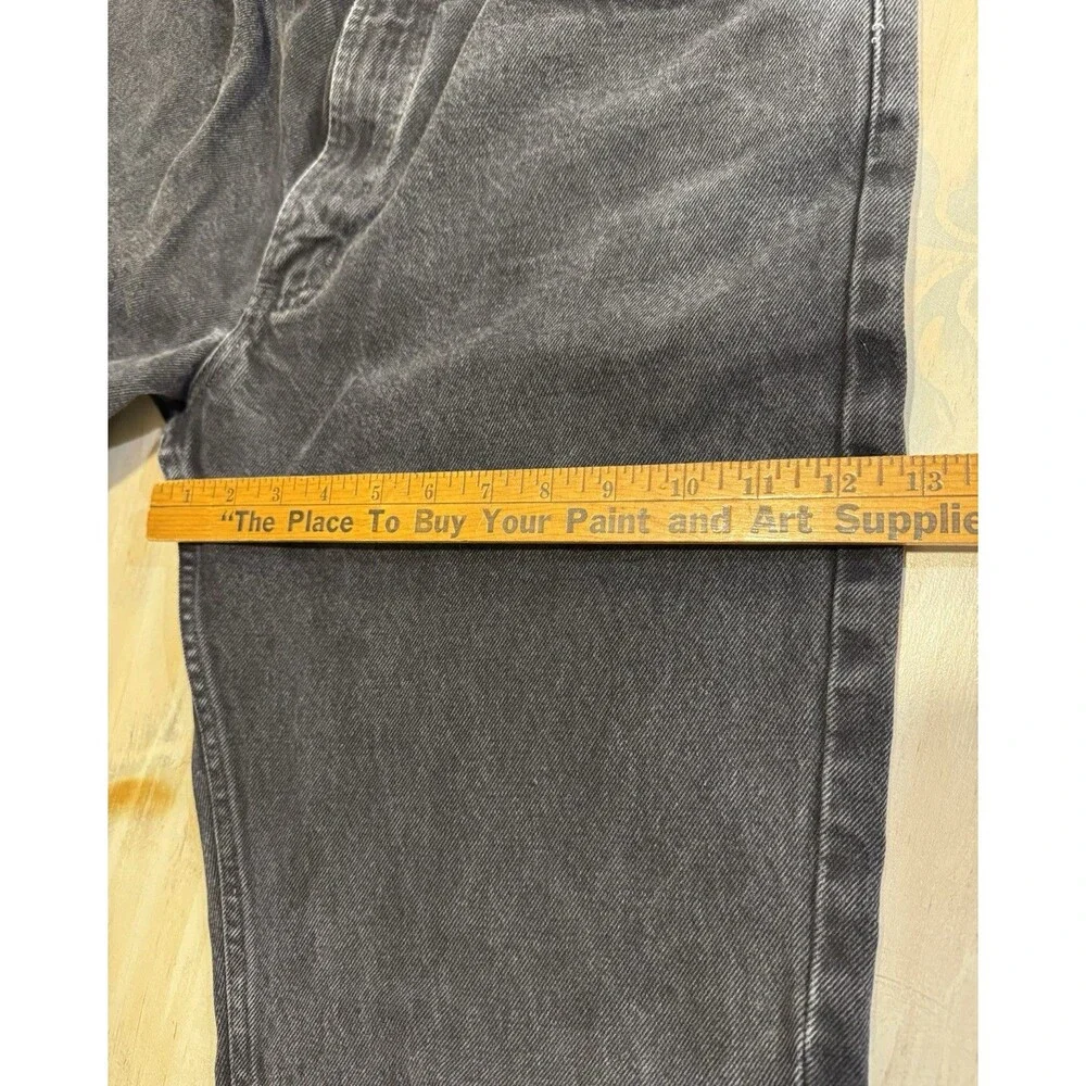 Harley Davidson Jeans Mens 36x34 Black Denim Straight Leg Biker Moto Vintage